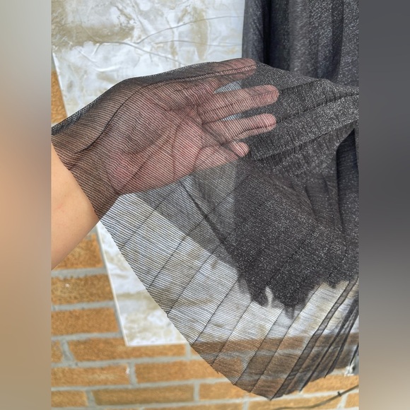 Anine Bing Pleated Tulle Skirt size XS black metallic - Picture 3 of 10